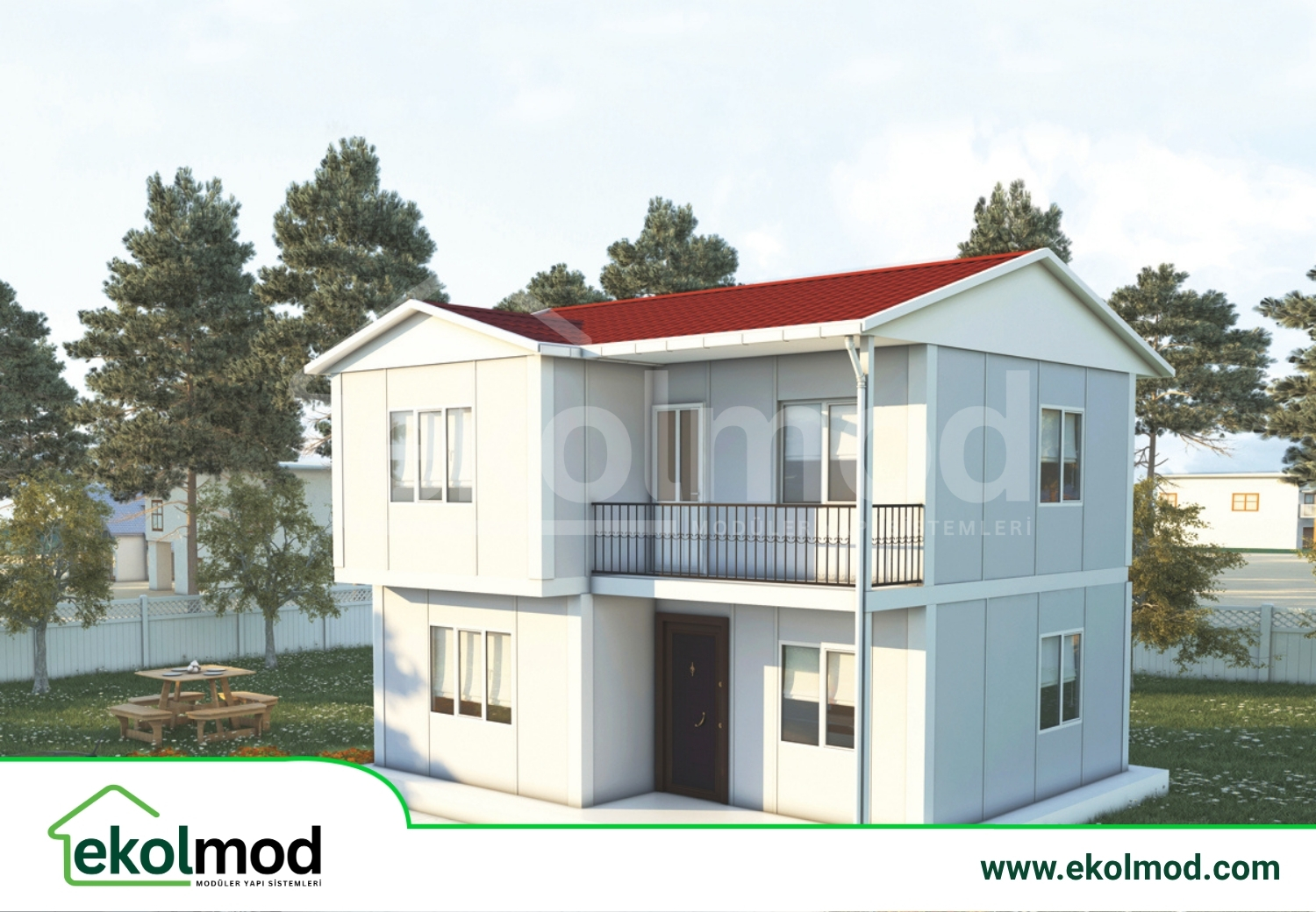 105 m² 3+1 Çift Katlı Prefabrik Ev