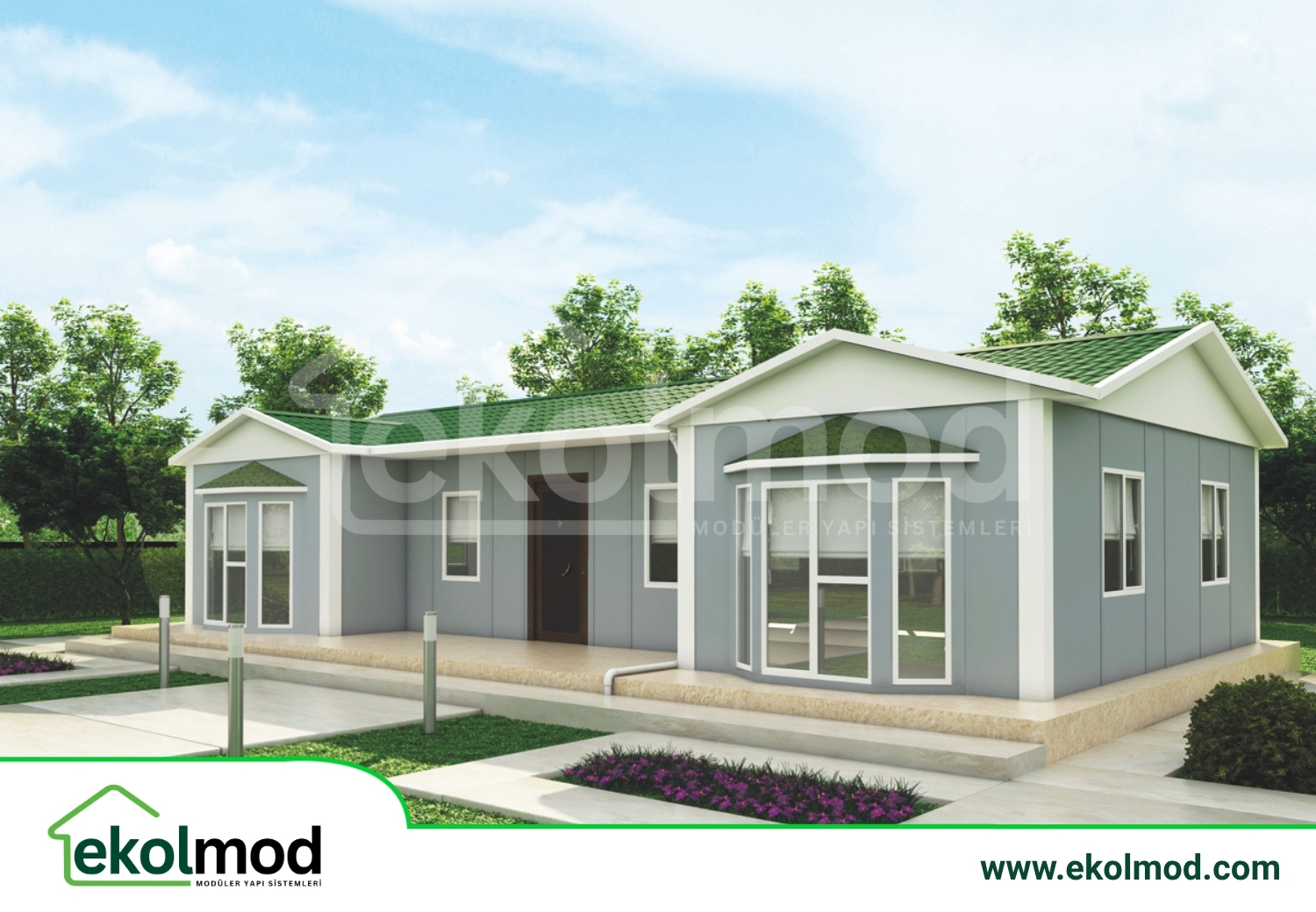 106 m² 3+1 Tek Katlı Prefabrik Ev