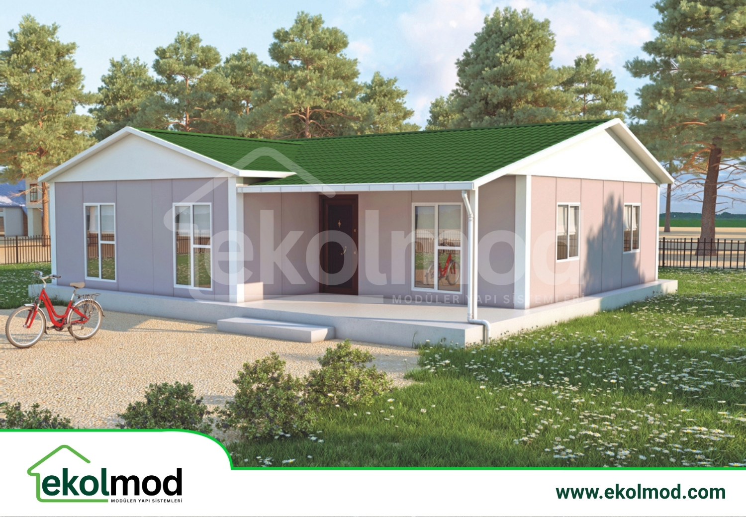 117 m² 3+1 Tek Katlı Prefabrik Ev