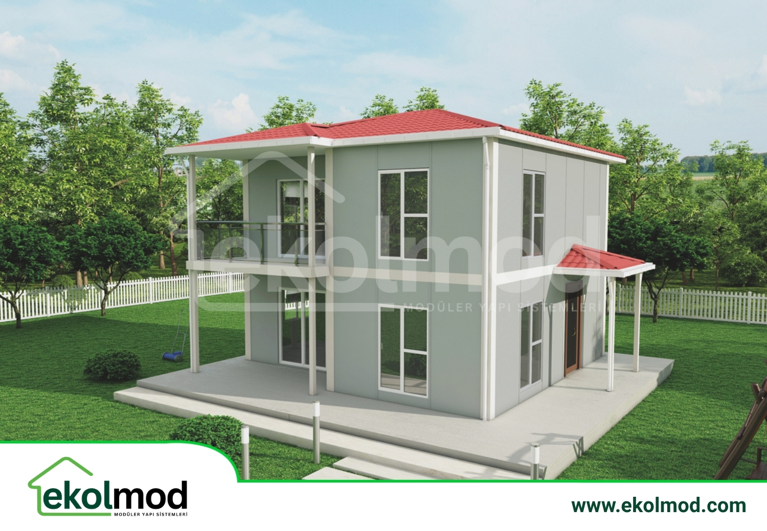 118 m² 3+1 Çift Katlı Prefabrik Ev