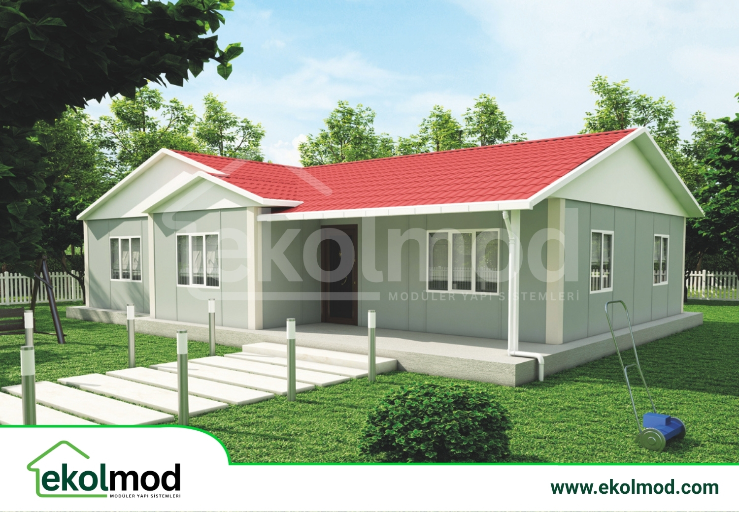 122 m² 3+1 Tek Katlı Prefabrik Ev