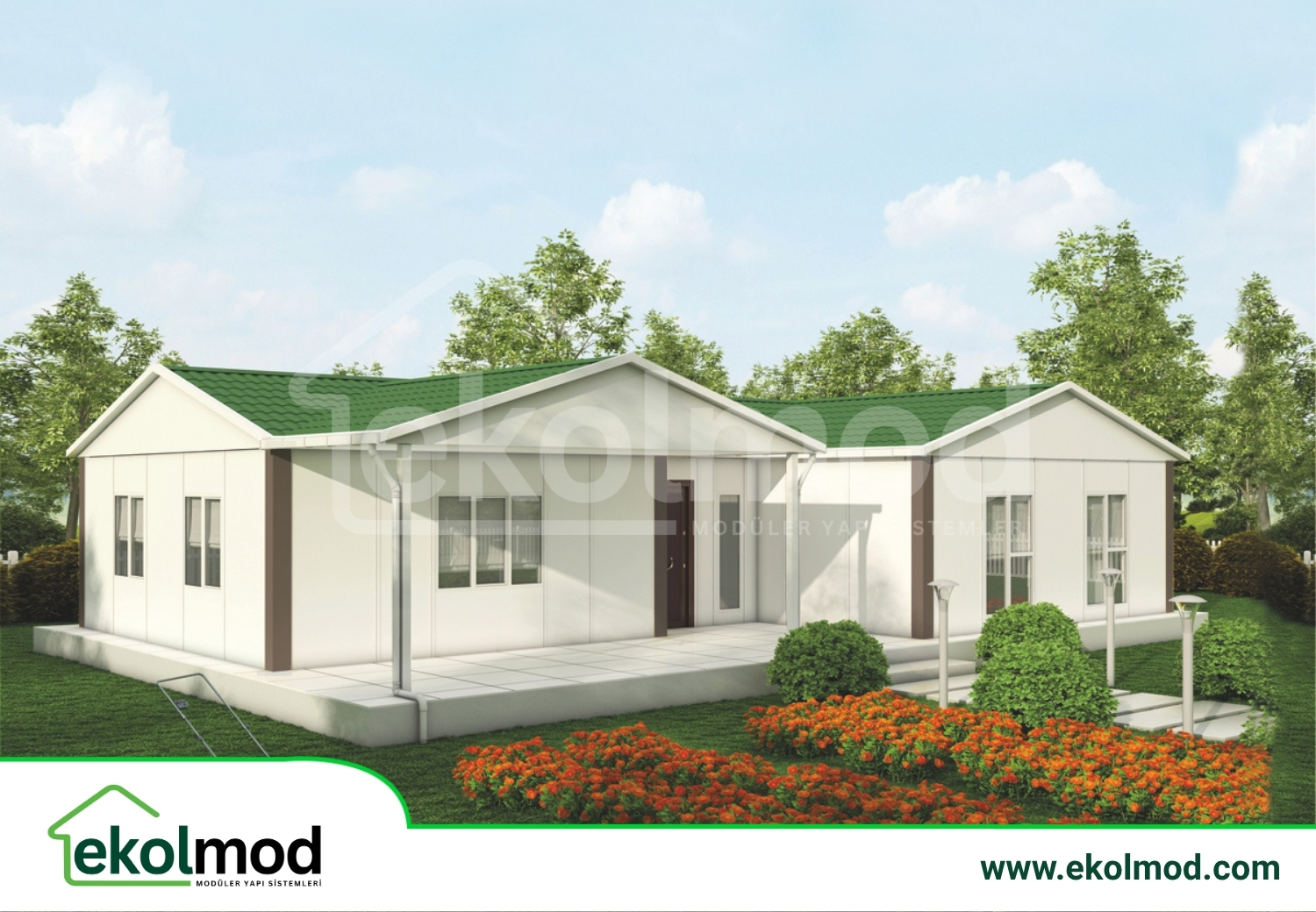 123 m² 3+1 Tek Katlı Prefabrik Ev