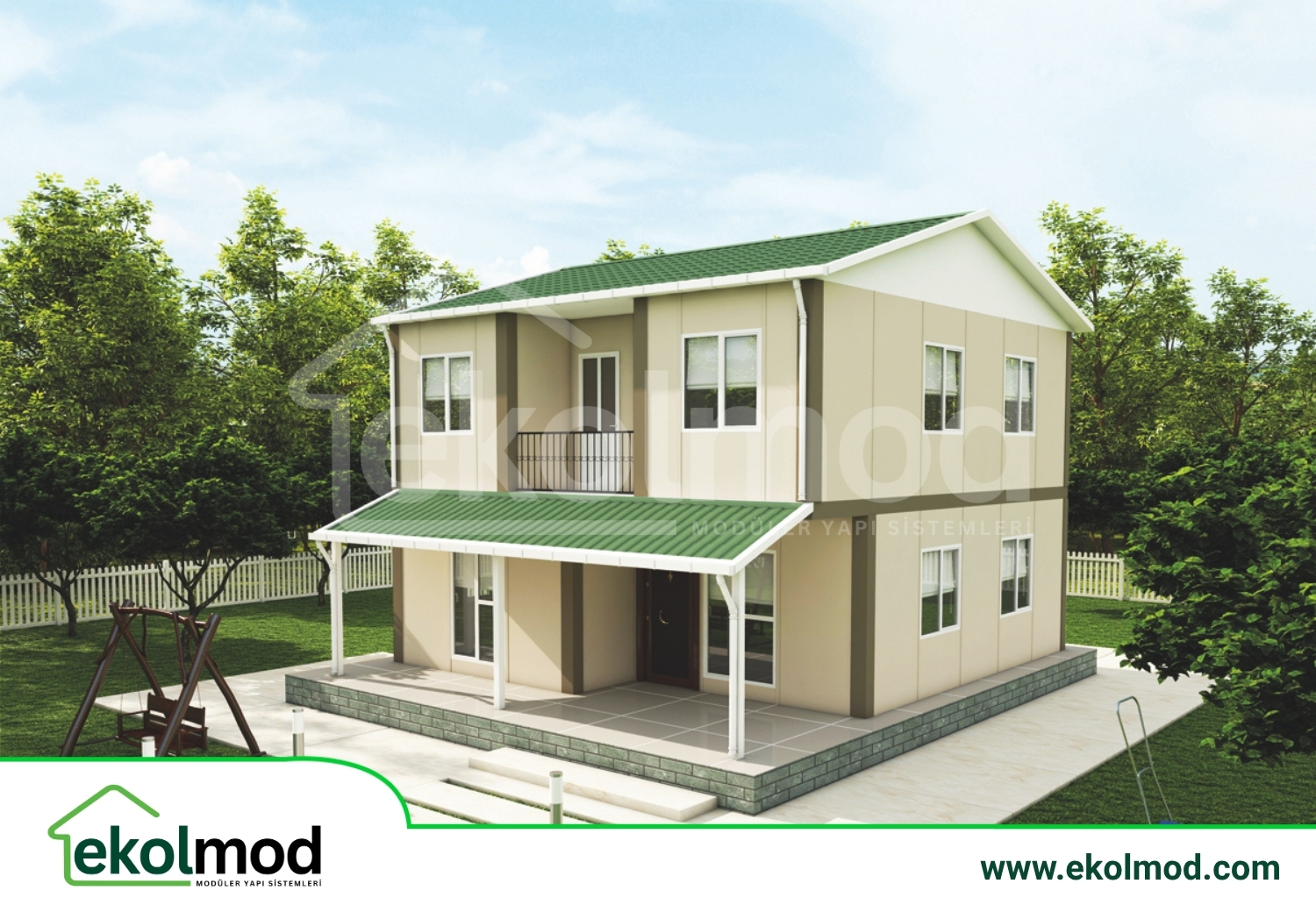 131 m² 3+1 Çift Katlı Prefabrik Ev