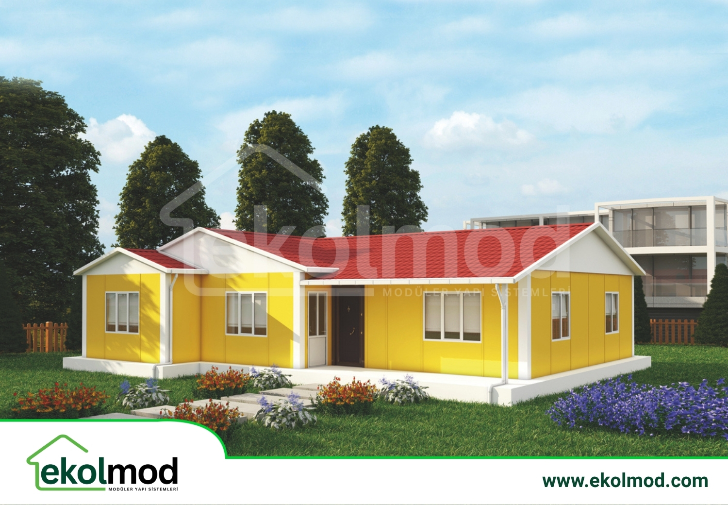 136 m² 3+1 Tek Katlı Prefabrik Ev