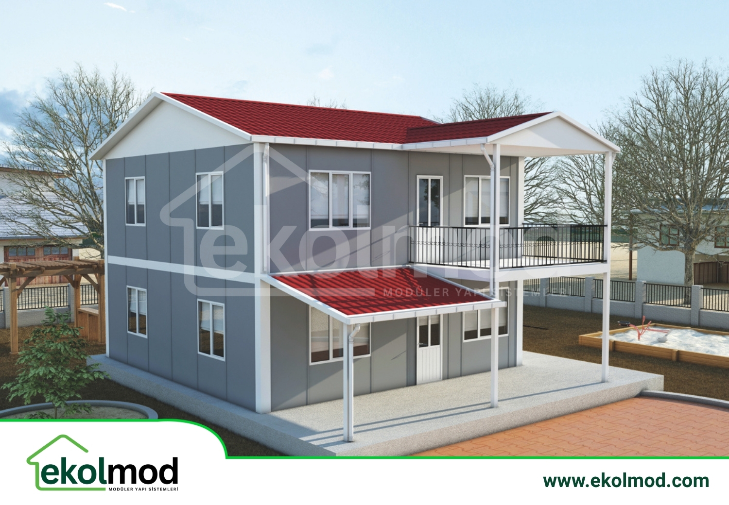 149 m² 4+1 Çift Katlı Prefabrik Ev