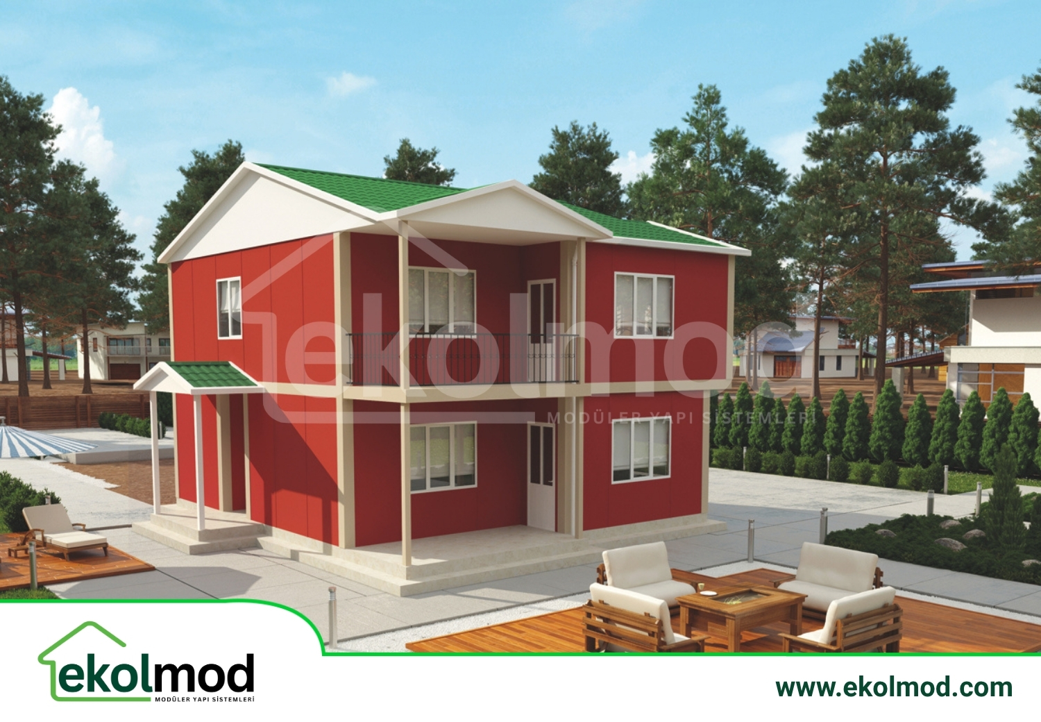 150 m² 4+1 Çift Katlı Prefabrik Ev