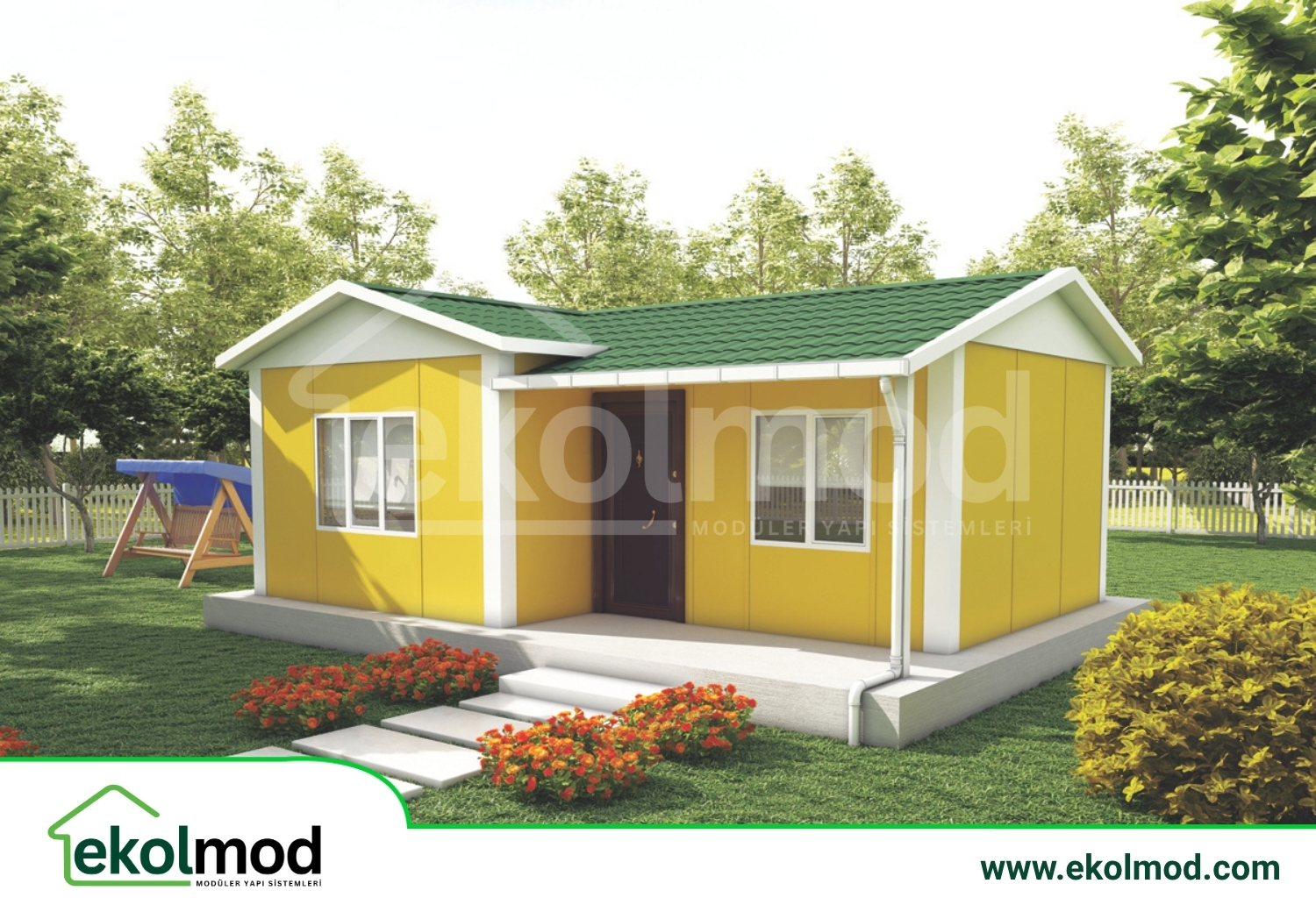 40 m² 1+1 Tek Katlı Prefabrik Ev