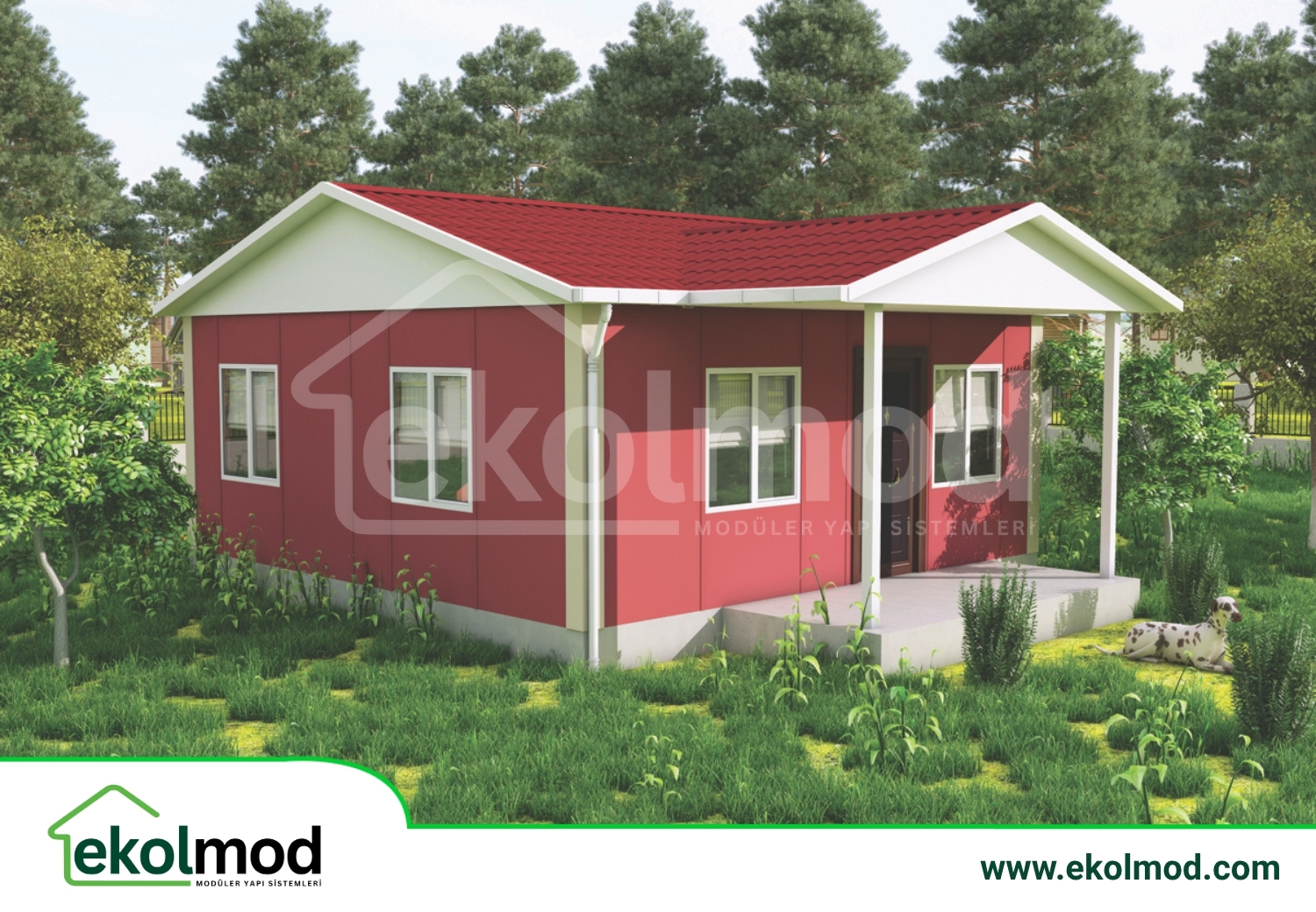 45 m² 2+1 Tek Katlı Prefabrik Ev