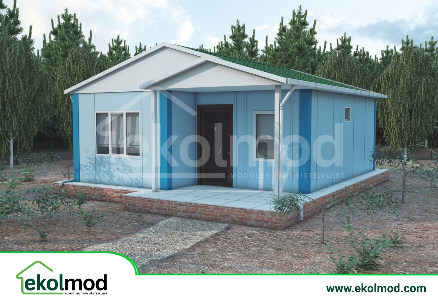 53 m² 2+1 Tek Katlı Prefabrik Ev