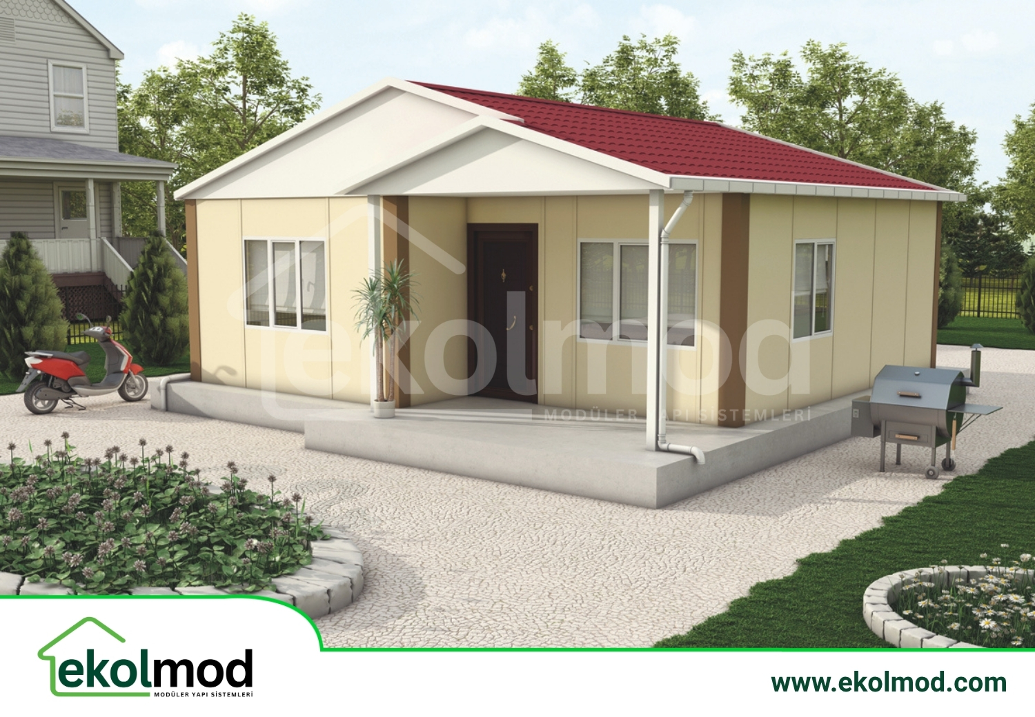 62 m² 2+1 Tek Katlı Prefabrik Ev