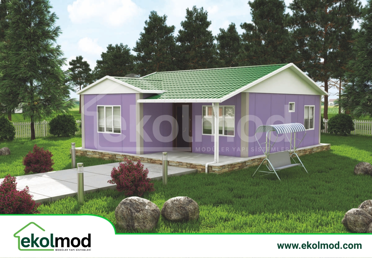 68 m² 2+1 Tek Katlı Prefabrik Ev