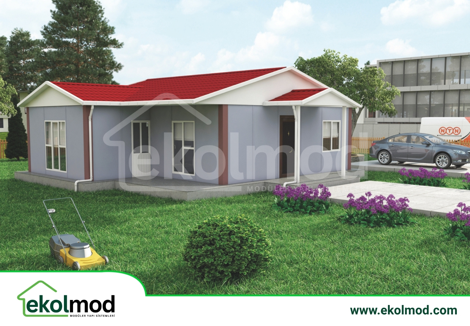 77 m² 2+1 Tek Katlı Prefabrik Ev