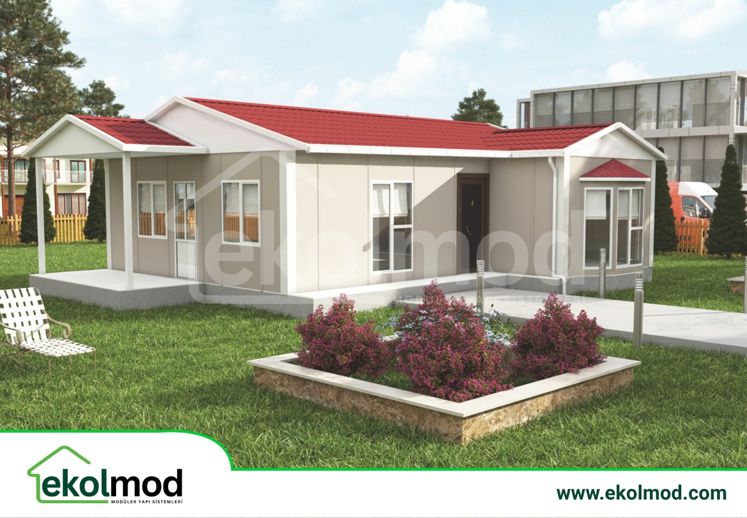 81 m² 2+1 Tek Katlı Prefabrik Ev