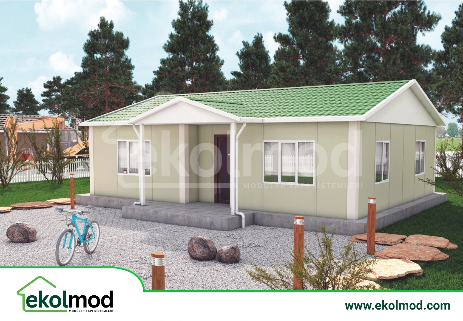 82 m² 3+1 Tek Katlı Prefabrik Ev