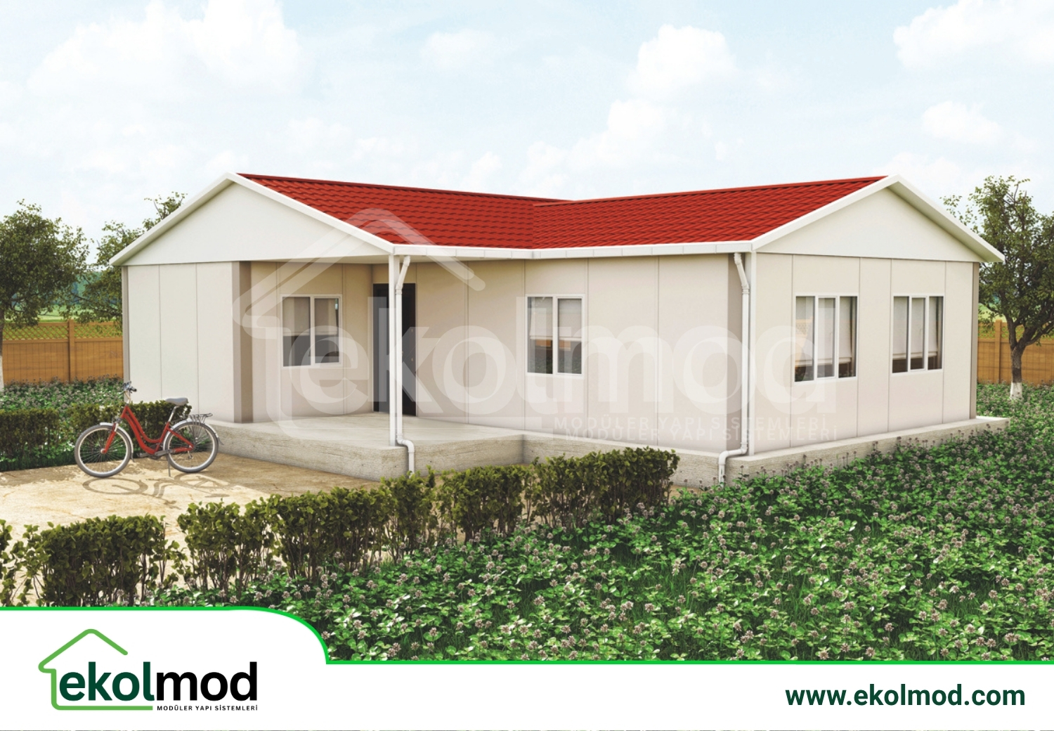 92 m² 2+1 Tek Katlı Prefabrik Ev