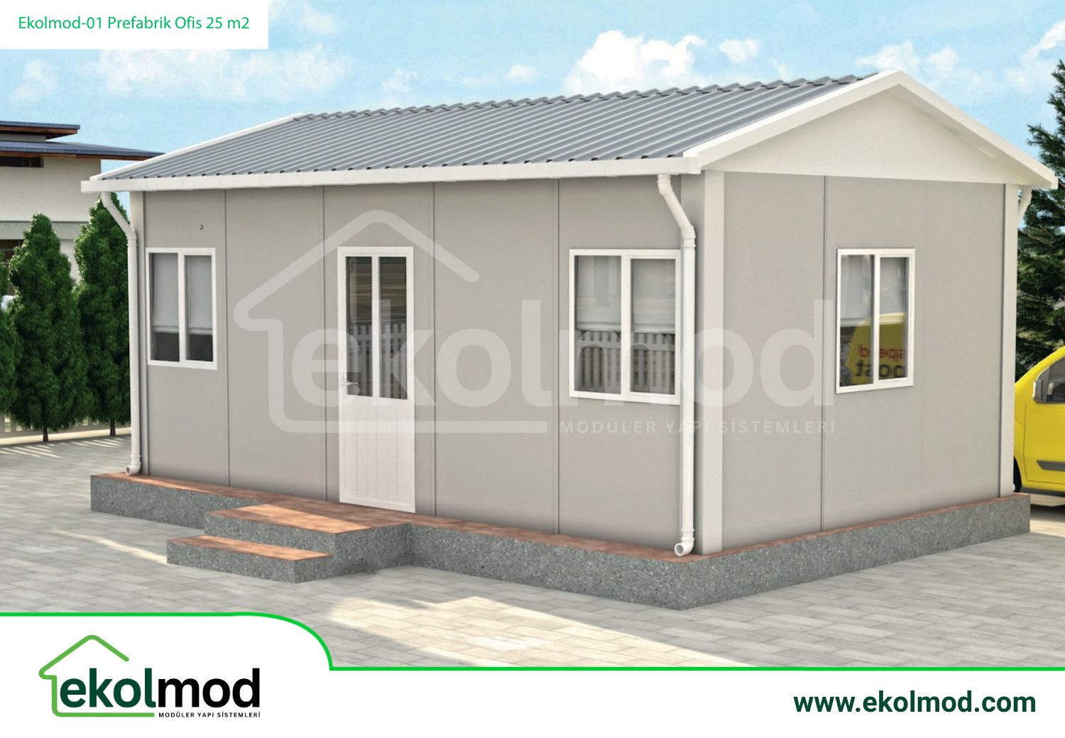 Prefabrik Ofis 25 m²