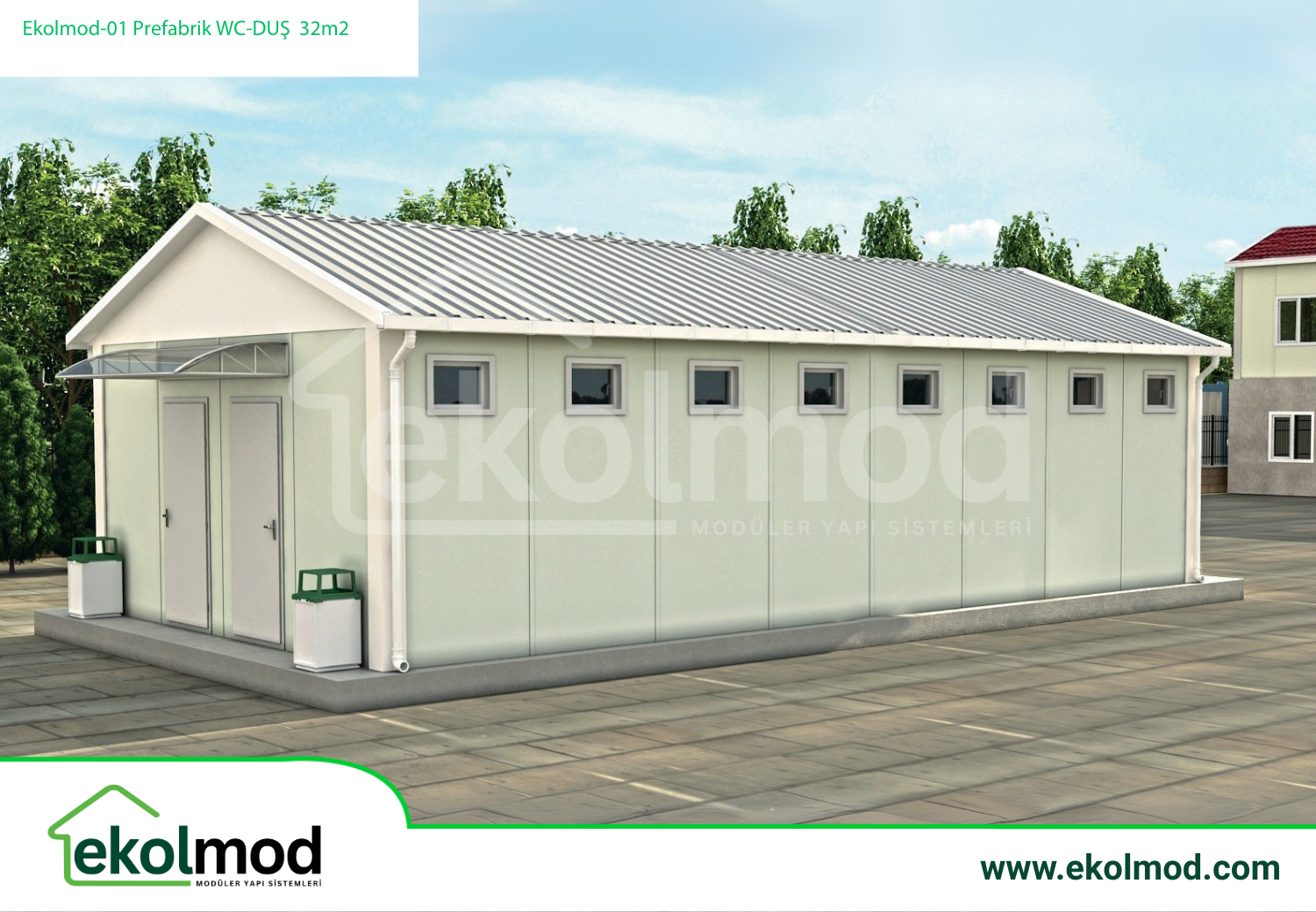 Prefabrik WC-Duş 32 m²